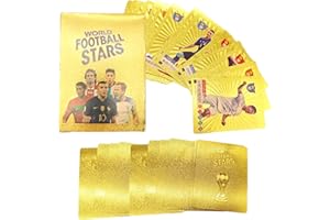 FYFLYMT Lot de 55 cartes Star de football, dorées, à collectionner, cartes de football 2025, cartes à collectionner pour les fans