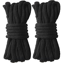 Rainier Dock Lines – 2 Stück, 4,6 M, Doppelt Geflochtenes Nylon, 30,5 Cm Öse, Schwarz