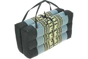 Namesakes Kapok Yoga Block Meditation cushion – Foldable Support Bolster - Blue Elephant