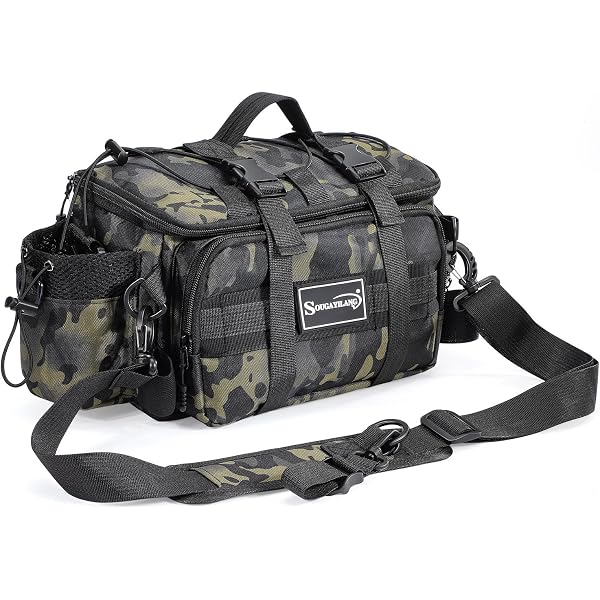 Borsa Da Pesca Impermeabile In Tessuto Oxford Mimetica - Multitasca, Con Tracolla Imbottita, 4 Modi Di Trasporto - 4
