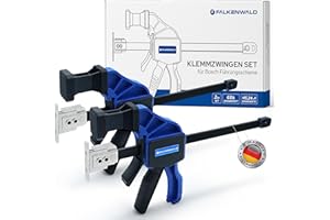 Falkenwald® Jeu de 2 Serre Joints à Libération Rapide pour bosch - Largeur de Serrage 150 mm et 240 mm - Force de Serrage Maximale de 68 kg pour Travail du Bois, des Métaux et DIY