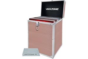 Vinyl Tonic 12" LP Vinyl Record Storage Case with Universal Cleaning Cloth