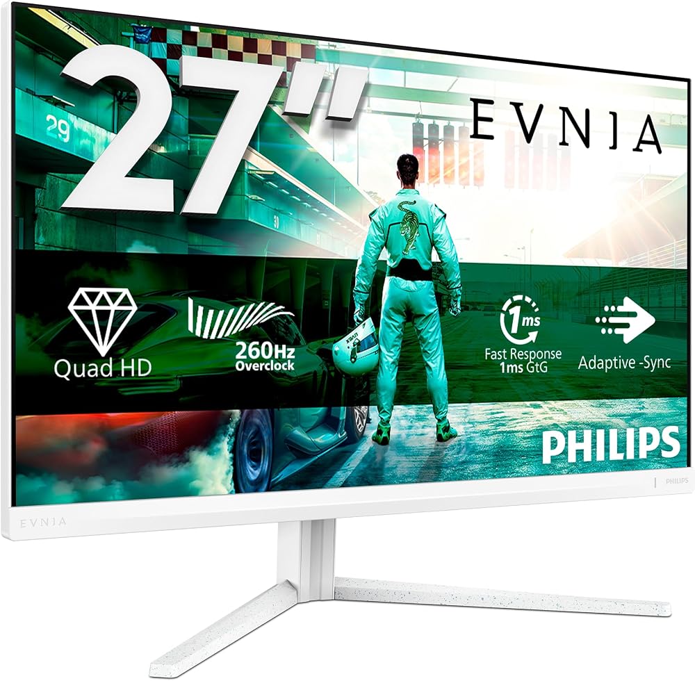 Evnia 27" 27M2N3501PA/00 Beyaz 260Hz 0.3ms HDMI,DisplayPort Adaptive Sync IPS 2K Monitör