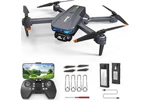 FERIETELF FERIETEL T29 C0 Drone with Camera 1080P, Foldable Mini Drones for Kids/Adults, RC Quadcopter for Beginners, Headless Mode, 3D Flips, 2x 1200mAh Batteries, Kids Toy Gift