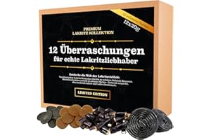 ‎MEERBACH & ROSE MeerBach & Rose Lakritz Geschenk-Set 12 Lakritzsorten à 20g im Set 240g, Premium Lakritzbox mit süßen und salzigen Sorten, vielfältige Lakritzmischung für Lakritzliebhaber