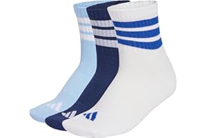 adidas 3 Stripes Cushioned Sportswear Mid Cut Socks 3 Pair Pack Calcetines Unisex adulto