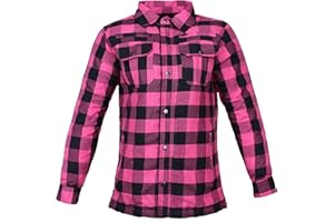 ALPHA SPEEDS Motorcycle Shirts Biker Shirt Jacket Waterproof & Windproof Motorcycle Checked Shirt with Protectors Jacket Flannel Lumber Aramid