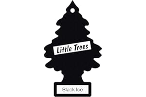 Little Trees Air Freshener Tree MTZ04 Black Ice Fragrance For Car Home Boat Caravan - Six Pack