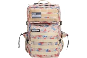 ELITRAINX Mochila 45L Táctica Repelente al Agua para Zona de Parches, Cabina Avión, Gimnasio, Compartimento para Ordenador, Oxford 1000D by ELITEX TRAINING