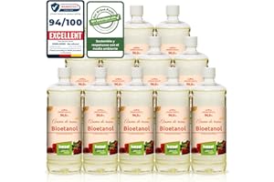 KieselGreen Bioetanol 12 x 1 litro con Fragancia para Chimenea de Etanol, Muchas Variedades – Bioalcohol como Fragancia de Ambiente – Estufas de Bioetanol, Biochimenea Etanol, Ethanol