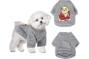 JODSEN Puppy Fleece Sweatshirt,Cute Puppy Sweatshirt Hoodie Dog Jumper Dog Pullover Dog Hoodies Dog Sweater for Small Medium Dogs,Puppy Sweaters Puppy Clothes for Yorkie Chihuahua Kitten (M)