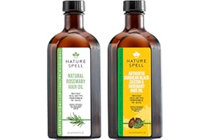 Nature Spell Hair Growth Duo with Rosemary & Jamaican Oils, Pre-Diluted Oil Set to Stimulate Growth and Strengthen Dry Strands, For All Hair Types, Vegan, Pack of 2, 150ml Each