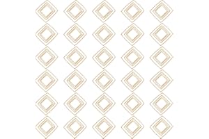 SUNNYCLUE 120 pièces 4 Taille Liens Connecteur Charmes Charmes Carrés Pendentif Cadre en Acier Inoxydable Glod Couleur Boucle d'oreille Pendentif