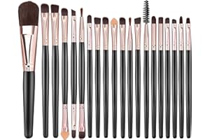 VONSERA 20 Pièces Pinceaux Maquillages, Pinceau de Maquillage Professionnels pour Fond de Teint, teint et fard à paupières, Kit Pinceaux Maquillage, Idéal pour Débutants et Professionnels