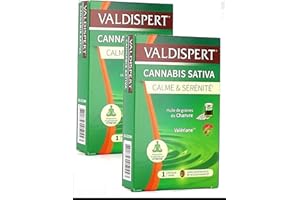VALDISPERT Calme et Sérénité - Canabis Sativa - Huile de grianes de Chanvre Valériane - Boite de 24 capsules - Lot de 2 boites de 24 Capsules