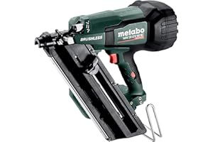 Metabo akumulatorowy gwoździarka NFR 18 LTX 90 BL – 612090840 – 18 V – Z technologią uderzenia pneumatycznego do wszechstronnych prac podłogowych i montażowych – Bez akumulatora i ładowarki