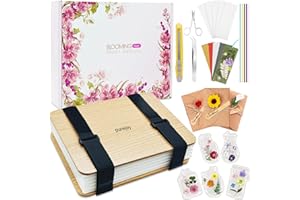 purejoy Flower Press Kit, 6 Layers 6.3 x 8.3 Inches Professional Flower Pressing Kit, Wooden DIY Flower Press Kit with Gift Box, Flower Preservation Kit Birthday Gift for Adults Plant Press Lover