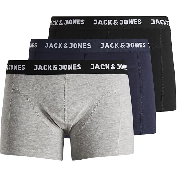 Jack & Jones JACSHADE SOLID TRUNKS 12 PACK - Culotte - black/asphalt/vintage indigo/navy/coronet