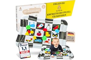 SpielLieb® Wassermatte Baby BPA frei – Babymatte XXL, Spielzeug ab 3, 6 & 9 Monate – Wasserspielmatte Baby mit Kontrastbildern – Baby Wassermatte, Bauchlage Spielzeug Baby & Montessori Matte
