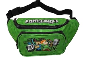 Theonoi Minecraft dziecięca torba na ramię, torba na ramię, torba na talię, torba na telefon komórkowy, torba podróżna, torba dla dzieci, torba na pieniądze do szkoły, sportu, na zewnątrz, Zielony