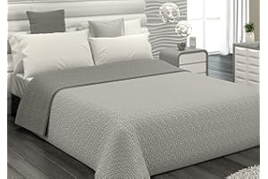 il dolce stile della tua casa Copriletto Trapuntino Leggero Matrimoniale/Piazza e Mezza/Singolo Estivo Double Face Bicolor Reversibile made in Italy (singolo, grigio chiaro/scuro)