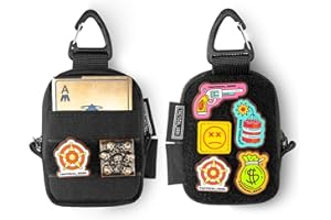 TACTICAL GEEK Storage A6 Mini EDC Organizer - Pochette in Nylon CORDURA 500D Premium Leggera A 2 Scomparti Per AirPod, Galaxy Bud, Cuffie, Carte, Molle Tattico, Cerniera YKK, Accessori Zaino