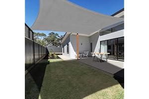 Ankuka Toldo Vela de Sombra 3x4m Gris Rectangular Impermeable para Exterior 98% Protección UV Apto para Jardín Terraza y Camping