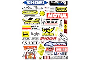 BOSYTRO Pegatinas de 2 Piezas para Motos, Pegatinas para Motos de Cross, Pegatinas para Deportes de Carreras, Ideal para los Amantes de la Personalidad con Motos de Cross, Cascos y monopatines (8047)