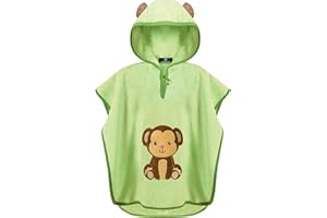 LAYNENBURG Premium Poncho de bain enfants avec capuche - 100% coton - OEKO TEX - bébé garçon fille serviette poncho éponge