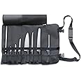 Dick Pro Dynamic 8 Piece Starter Knife Set With Roll Bag, Black - Chefs Knife, Utility Knife, Fillet Knife, Boning Knife, Kitchen Knife, Peeling Knife, Utility Tongs, Steel & Roll Bag, DL385