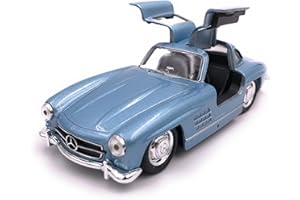 H-CUSTOMS Welly Producto de Licencia de automóvil Modelo Mercedes Benz 300 SL 1: 34-1: 39 Azul