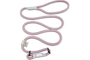 Cesar Millan Slip Lead Leash™ – Trainingsleine mit Schlupfkragen gibt Ihnen mehr Kontrolle und die Fähigkeit, schnelle und sanfte Korrekturen vorzunehmen (regulär, Rosa/Grau)