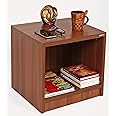BLUEWUD Oliver Engineered Wood Bed Side Table, End Table with Storage Lamp, Flower Stand for Bedroom Home Furniture (Brown Maple)