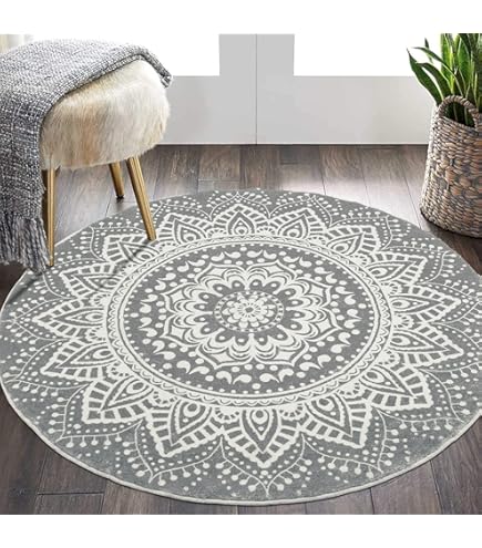 Tapijt Beat Kids Modern Zacht Kind - Crème - 120 cm Rond