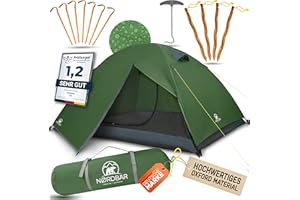 ‎NORDBÄR NORDBÄR® Zelt Ultraleicht & wasserdicht für 1-2 oder 3-4 Personen | Outdoor Zelt für Camping, Trekking oder Festival | Trekkingzelt, Campingzelt, Wanderzelt
