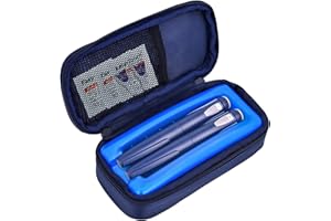 Cruxer Insulin Cooler Travel Case TSA Approved,for Pen or Vial, Refrigerated Medical Bag with Protective Ice Brick, Diabetes Medication Insulated Cold Pack,Keep Medicine Cool While Traveling,1 Pack