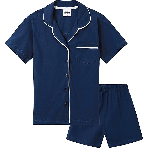 ALISISTER Pigiama 3 Pezzi In Raso Per Bambini - Set Elegante Con Camicia E Pantaloni 5-12 Anni