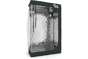 ‎ROYALROOM RoyalRoom® - Growzelt 100x50x160 cm - Indoor Gewächshaus - Starker Bezug, Waschbar, Lichtdicht - Rohrstärke 19 mm, Robuster Reißverschluss - Growbox, Grow Tent, Grow Zelt, Grow Box, Pflanzzelt C100S
