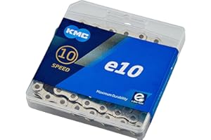 KMC E10, Catena Unisex Adulto, Silver, 122 Link