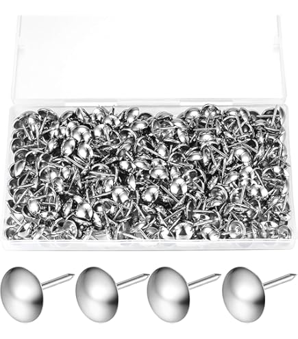 Sourcing Map 150 Stück Polsternägel 11mmx17mm Flachkopf Silber - Möbelnägel Für Polster & Dekoration