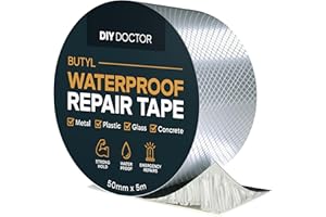 DIY Doctor Waterproof Tape for Leaks – 1 Pack of 50mm x 5m - Butyl Roof Sealant Tape - Outdoor Waterproof Repair Tape with Aluminium Foil