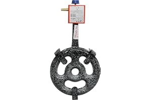 Garcima 76030 Réchaud pour paëlla à gaz l-30 1 feu, 33 x 59 x 10,6 cm Noir