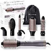 Bellissima Ceramic &amp; Argan Oil 6in1, Hot Air Brush, Shaper, 6 Accessories, Ion Technology, Ceramic and Argan Oil Coated Brush