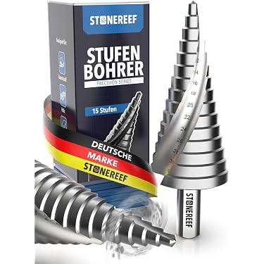3 Forets Étagés Flintronic 4-12/20/32mm - HSS Revêtu Titane Pour Métal, Bois, Laiton