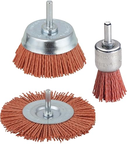 Lot De 2 Brosses à Pot Nylon Pour Meuleuse D'Angle - Diamètre 75mm Filetage M14 - Ébavurage Nettoyage