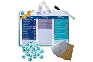 Jeux Tableau de Recompense CocoFamily Enfant 3-7 ans - Jeu educatif pour la Famille - Personnalisable - Apprentissage Montessori 4 ans Récompense Comportement Enfants, Calendrier Magnet Frigo