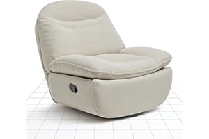 ‎FLEXISPOT FLEXISPOT Relaxsessel, XC6, Manueller Sessel, Schlafsessel, Drehsessel mit Rocking, Liegesessel im Wohnzimmer, Fernsehsessel mit verstellbare Rückenlehne, Ruhesessel (Beige)