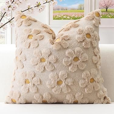 Kashmir Design Federa Cuscino Klimt 45x45 Cm - Ricamata A Mano In Lana, Albero Della Vita Con Uccelli, Fronte Lana Retro Tela, Chiusura Cerniera