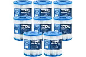 Aoyern Pool Filters Size 1, Swimming Filter Cartridges 58381, Type I Filter Cartridge for Inflatable Pool Filter. (8PCS)