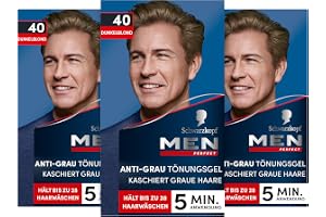 Schwarzkopf Men Perfect Anti-grå toningsgel 40 mörkblond (80 ml)